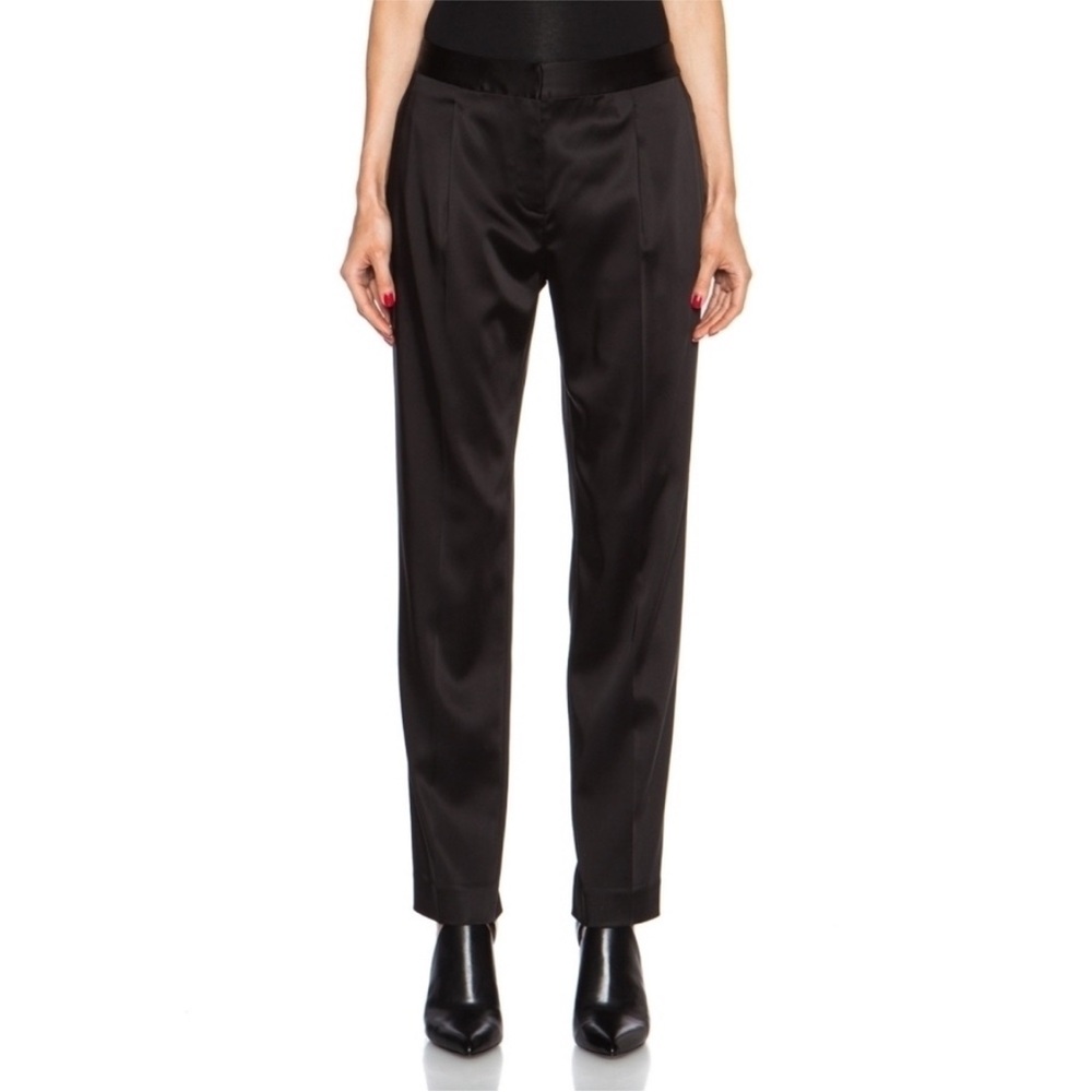 T Alexander Wang classic Satin Front Pleat Trouser Pants size 4